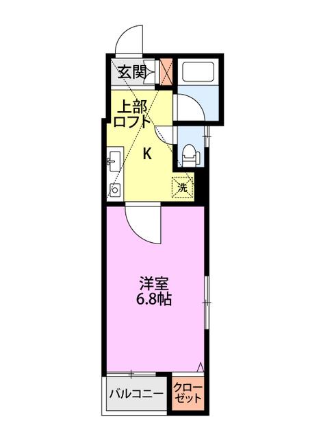コーポサンライズ(1K/1階)の間取り写真
