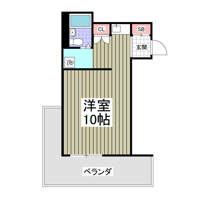 サルーテ熊谷(ワンルーム/4階)の間取り写真
