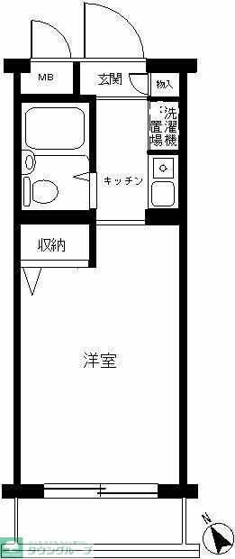 ソアール豊島園(1K/1階)の間取り写真