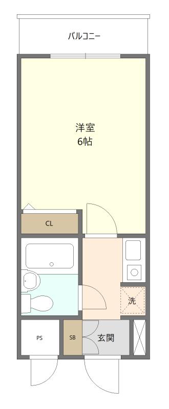 エスリード京都河原町第3(1K/6階)の間取り写真