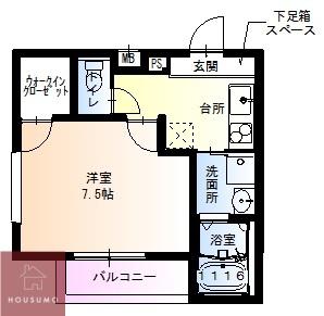 フジパレス南正雀II番館(1K/1階)の間取り写真
