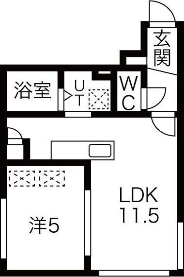 THE RESIDENCE(1LDK/4階)の間取り写真