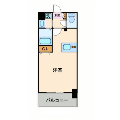 プレサンス心斎橋モデルノ(1K/3階)の間取り写真