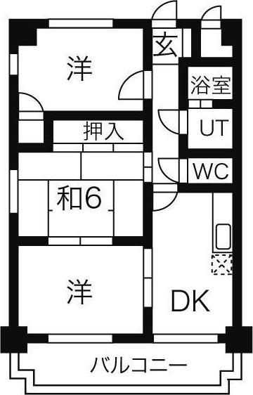 リバーサイド235(3DK/1階)の間取り写真
