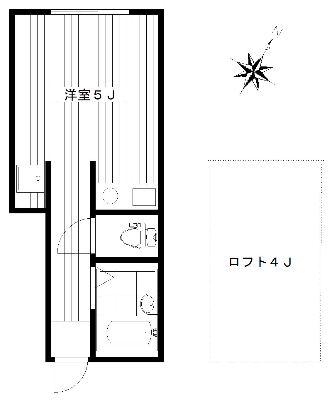 ピュア荻窪(ワンルーム/1階)の間取り写真