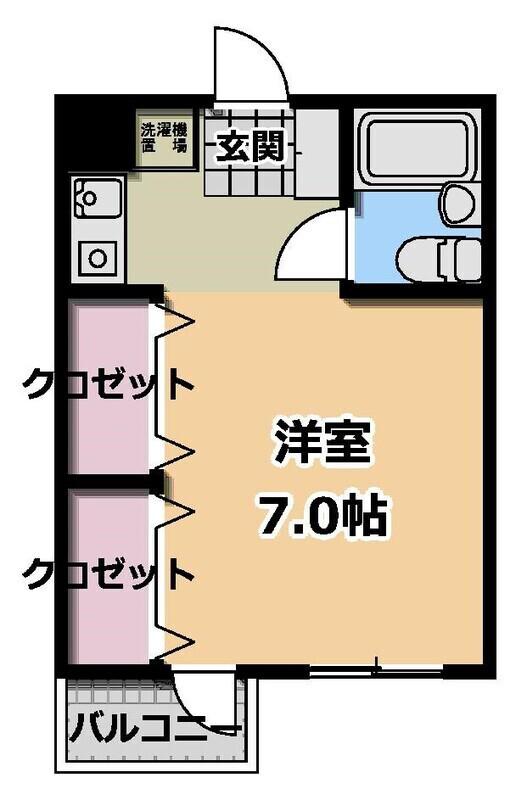 EA五反野(ワンルーム/2階)の間取り写真