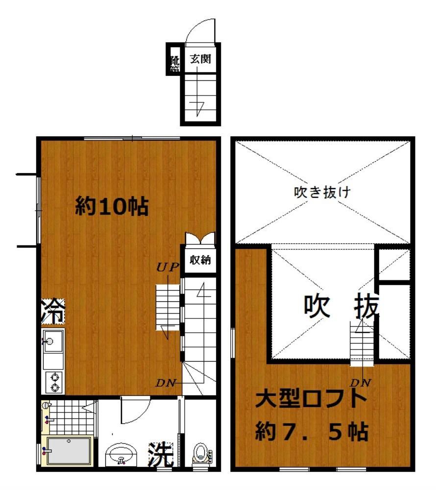 ユヒア桜新町(ワンルーム/2階)の間取り写真