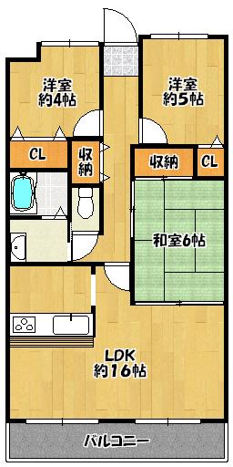 ドマーニ三田横山(3LDK/1階)の間取り写真