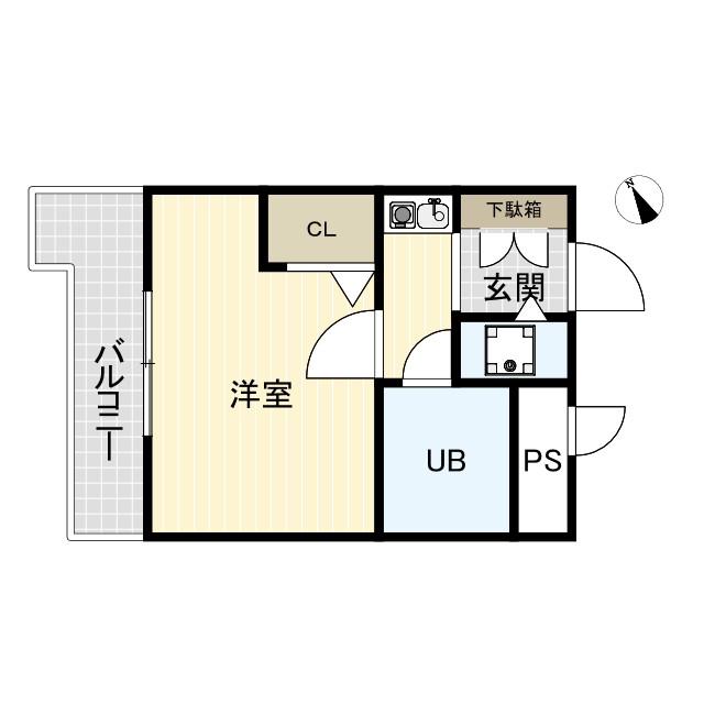 ジョイフル西荻窪七番館(1K/3階)の間取り写真