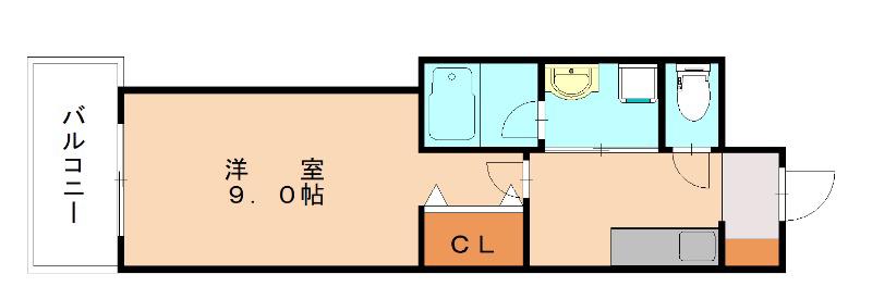 コンプレート金田(1K/3階)の間取り写真