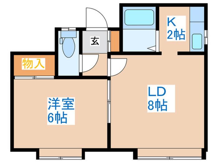 グレース24(1LDK/1階)の間取り写真