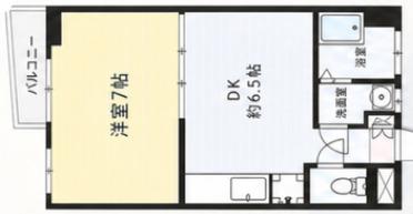 マルヨネマンション(1DK/1階)の間取り写真