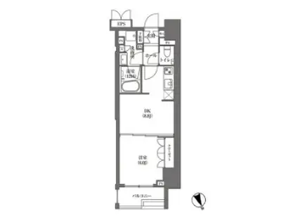 HAMACHO APARTMENT(1LDK/10階)の間取り写真