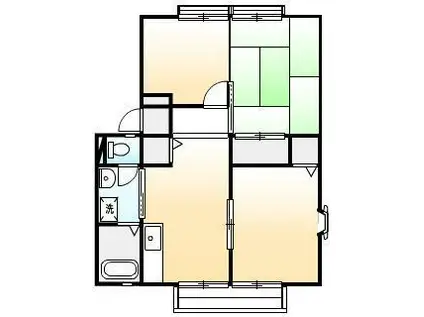 サンビレッジ・ローズ(3DK/2階)の間取り写真