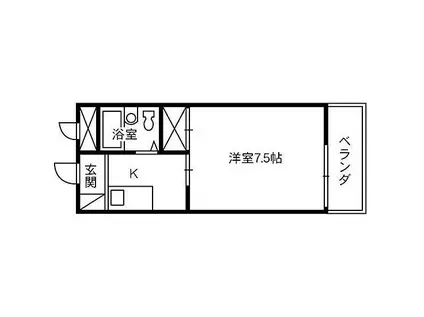 クライナーマモール(1K/3階)の間取り写真