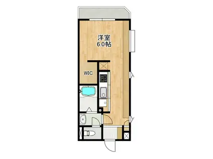 ガーデン千歳(1K/4階)の間取り写真