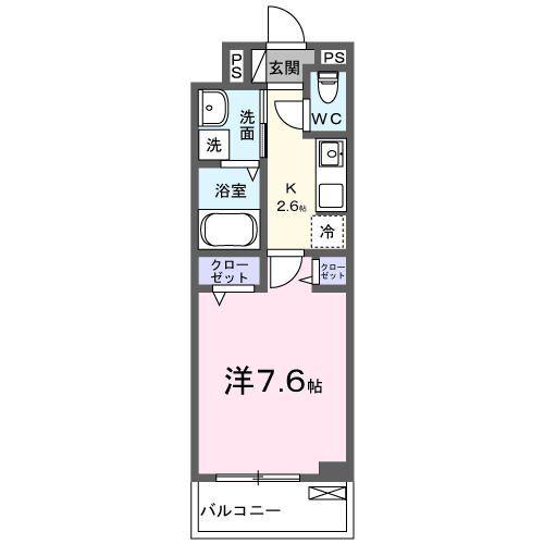 アリビオガーデン(1K/2階)の間取り写真