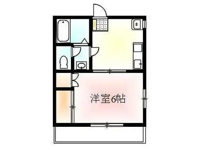 アクシス21(1K/3階)の間取り写真