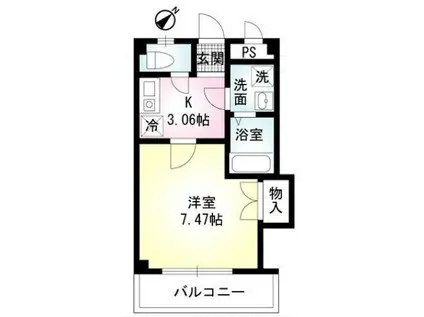 PRESTIGE(1K/3階)の間取り写真