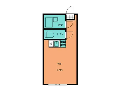シティ東町(ワンルーム/2階)の間取り写真