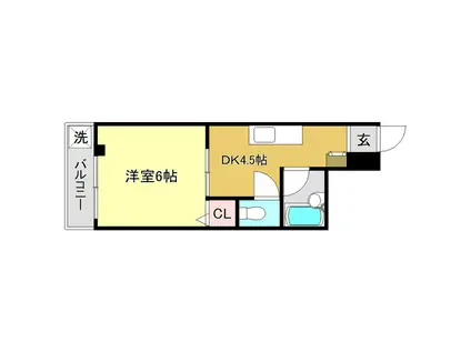 リブハイツ(1DK/3階)の間取り写真