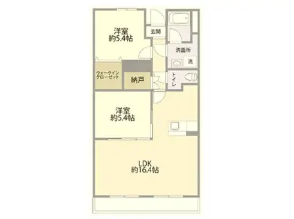 GOLD VILLAGEIII(2LDK/3階)の間取り写真