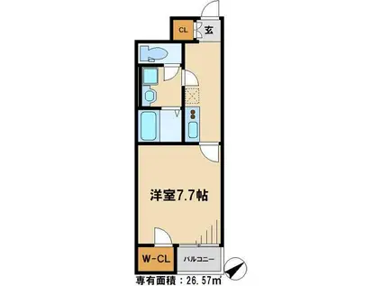 LA CAMPANA(1K/1階)の間取り写真