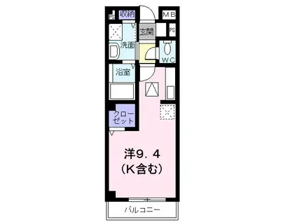 リフティー松ヶ端(ワンルーム/1階)の間取り写真