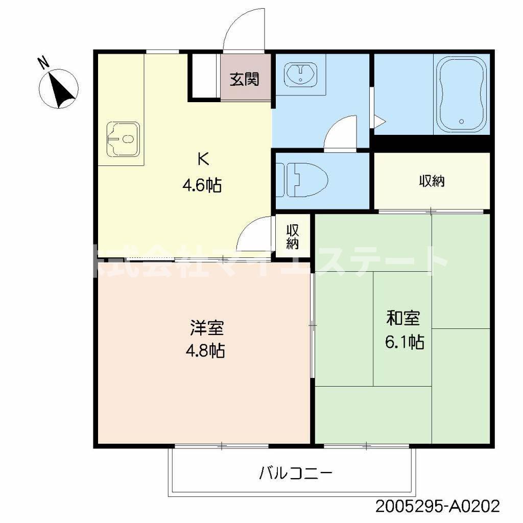 アーデンハイツ(2K/2階)の間取り写真