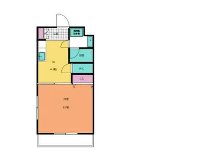 マンションエストメール(1DK/1階)の間取り写真