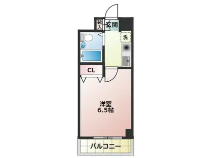 パークハウス宮西(1K/7階)の間取り写真