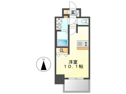 プレサンス鶴舞公園ウィズ(ワンルーム/4階)の間取り写真