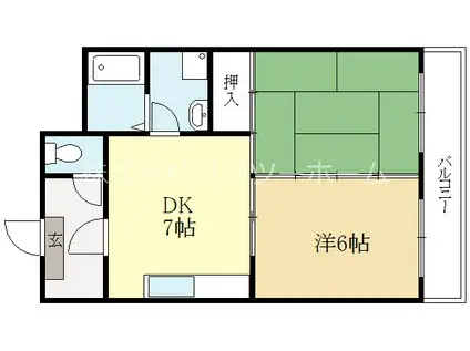 ノースパレス27(2DK/2階)の間取り写真