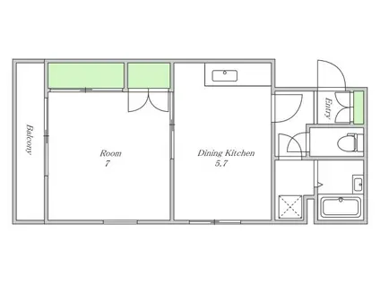 シエクル昭和町(1DK/3階)の間取り写真