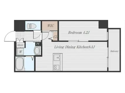 フォレストテラス(1LDK/9階)の間取り写真