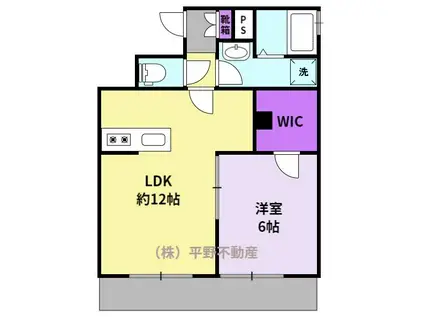 チャームビラⅡ(1LDK/3階)の間取り写真