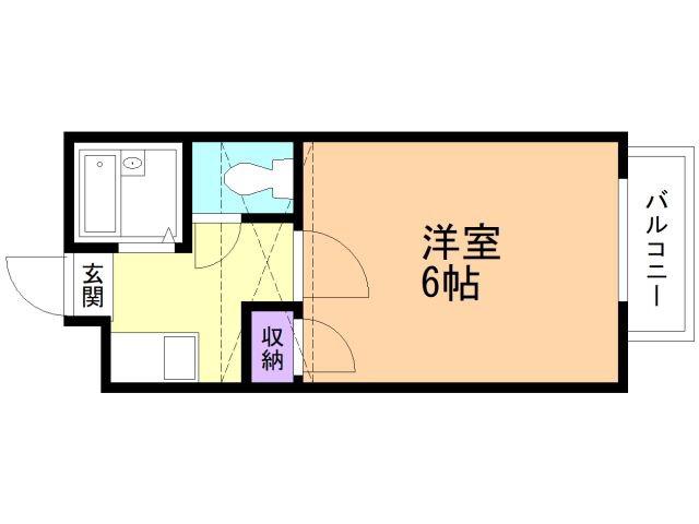 ロフティ栄(1K/2階)の間取り写真