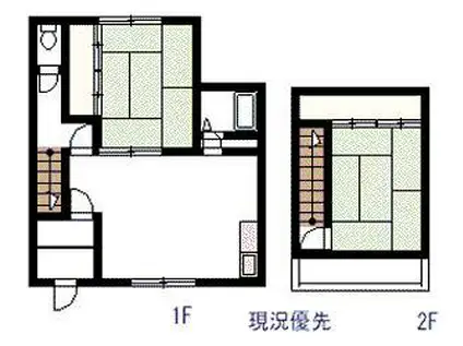 妹尾二戸(2LDK/1階)の間取り写真