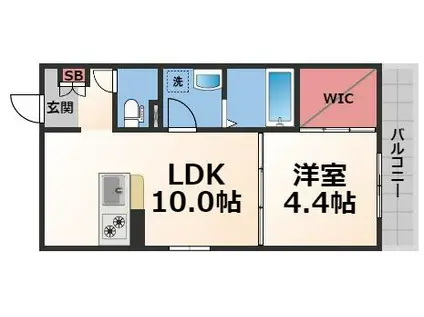 ARCA弥刀駅前(1LDK/1階)の間取り写真