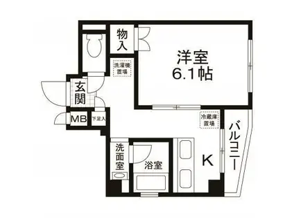 PASSAT(1K/2階)の間取り写真