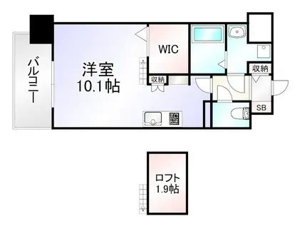 セフィロト(ワンルーム/4階)の間取り写真