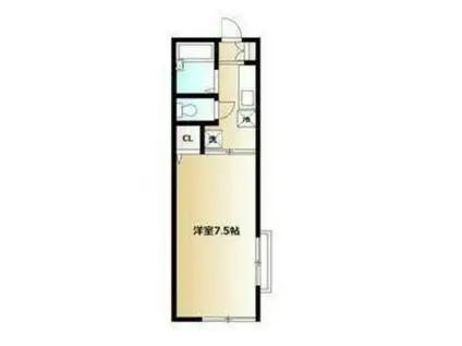 プチコーポK(1K/1階)の間取り写真