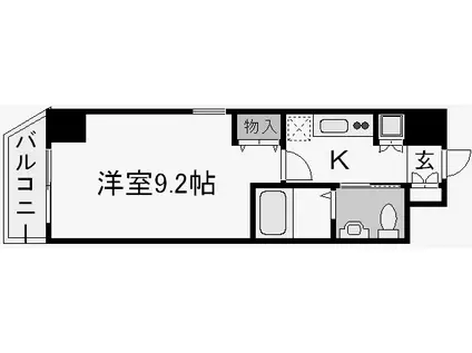 ワイズフラッツ西陣(1K/8階)の間取り写真