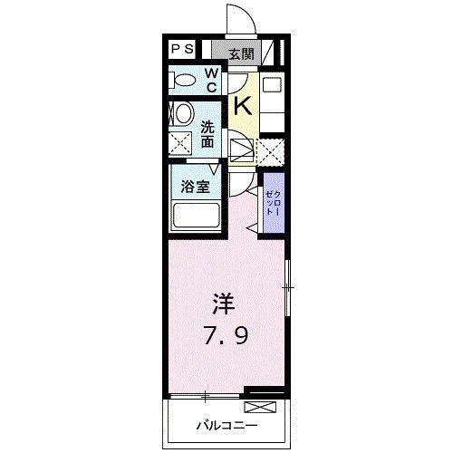 ロジェ・みゆき(1K/1階)の間取り写真