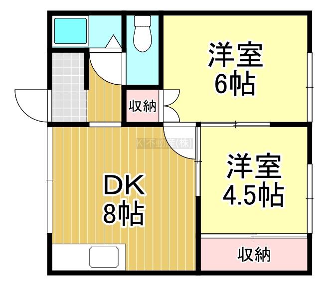 SANSUI(2DK/2階)の間取り写真