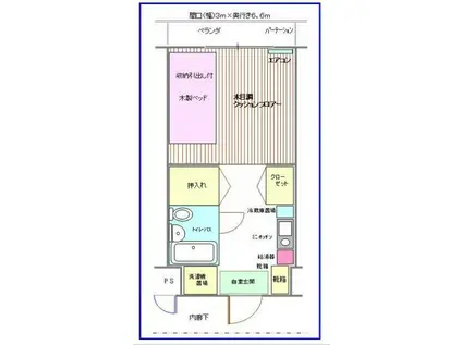 ウインドベル学生マンション(1K/1階)の間取り写真