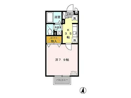 MA MAISON船岡東(1K/2階)の間取り写真