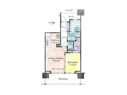 シティテラス代々木公園(1LDK/10階)の間取り写真