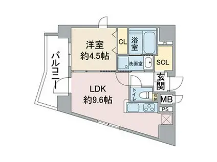 REVELER OSU(1LDK/2階)の間取り写真