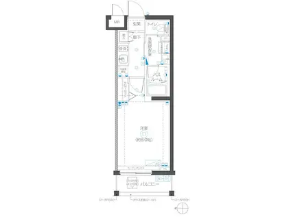 ZOOM武蔵新城(1K/5階)の間取り写真